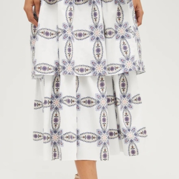 Hill House Elise Nap Dress - Marseille Geo Cotton Sateen - Picture 2 of 3